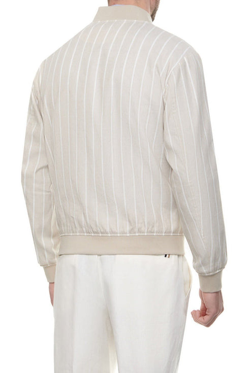 Boss Giubbino Giubbino Uomo C-Hanry in misto lino Beige bianco - Francavilla Moda